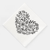 Herfst Heart Servet (Hoek)