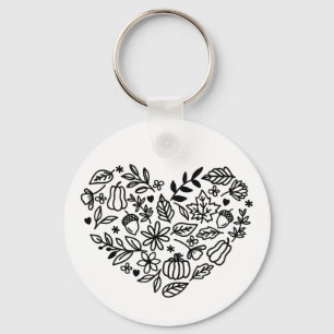 Herfst Heart Sleutelhanger
