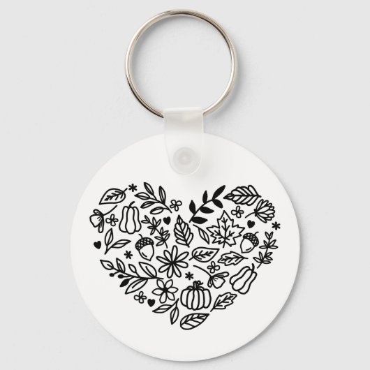 Herfst Heart Sleutelhanger (Voorkant)