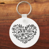 Herfst Heart Sleutelhanger (Voorkant)
