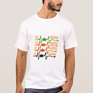 Herfst Heartbeat Herfst Herfst Pompoen T-shirt