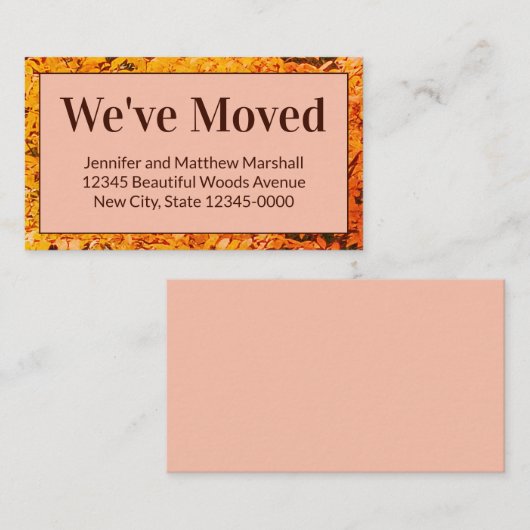 Herfst hebben we verhuisde aankondiging (Voorkant / Achterkant)