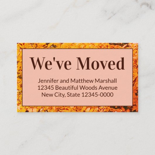 Herfst hebben we verhuisde aankondiging (Voorkant)