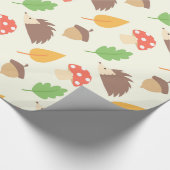 Herfst Hedegel Pattern Cadeaupapier (Hoek)