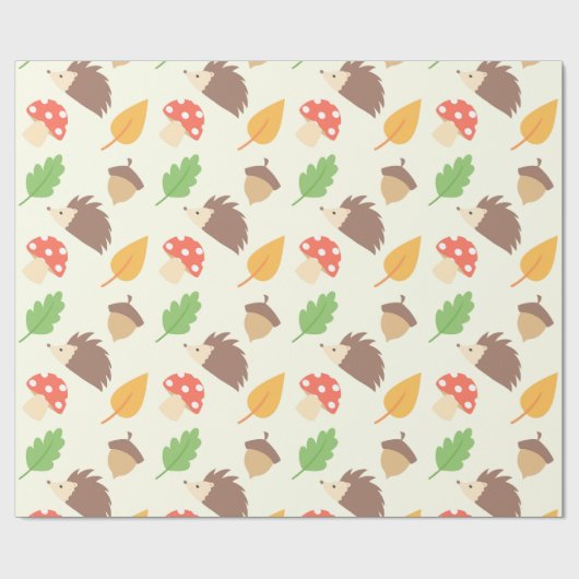 Herfst Hedegel Pattern Cadeaupapier (Vlak)