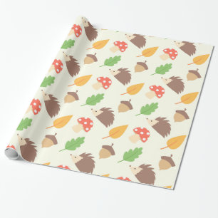 Herfst Hedegel Pattern Cadeaupapier