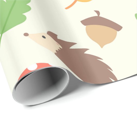 Herfst Hedegel Pattern Cadeaupapier (Rol Hoek)