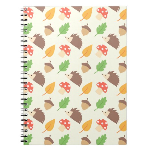 Herfst Hedegel Pattern Notitieboek (Voorkant)