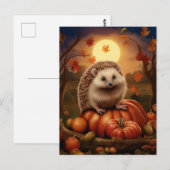 Herfst Hedgehog Briefkaart (Voorkant / Achterkant)