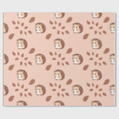 Herfst Hedgehog Seamless Wrapping Paper voor het n Cadeaupapier (Vlak)