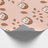 Herfst Hedgehog Seamless Wrapping Paper voor het n Cadeaupapier (Hoek)