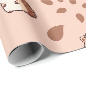Herfst Hedgehog Seamless Wrapping Paper voor het n Cadeaupapier (Rol Hoek)