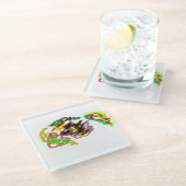 Herfst Hedgehog spelen Glazen Onderzetter (Schuin)