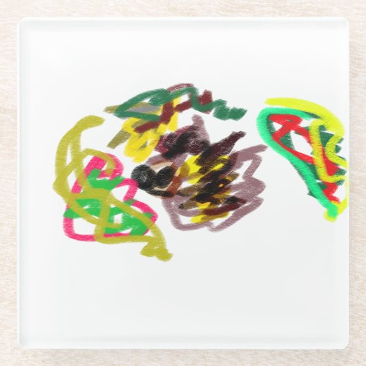 Herfst Hedgehog spelen Glazen Onderzetter (Voorkant)