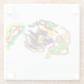 Herfst Hedgehog spelen Glazen Onderzetter (Achterkant)