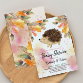 Herfst Hedgel baby shower Kaart