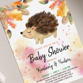 Herfst Hedgel baby shower Kaart