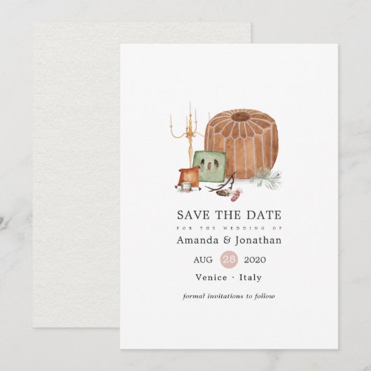 Herfst heiligdom Boheemse bruiloft Save The Date (Voorkant / Achterkant)