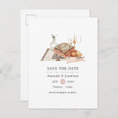 Herfst heiligdom Boheemse bruiloft Save the Date Aankondigingskaart (Voorkant / Achterkant)