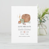 Herfst Heilige Plaats Boheem Huwelijk Save The Date (Staand voorkant)