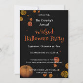 Herfst heks Halloween Party uitnodiging (Achterkant)