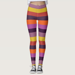 Herfst/Heksen gestreept Leggings