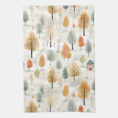 Herfst helder lucht naadloos patroon theedoek (Verticaal)