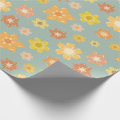 Herfst Heldere Bloemen Licht Naadloze Thanksgiving Cadeaupapier (Hoek)