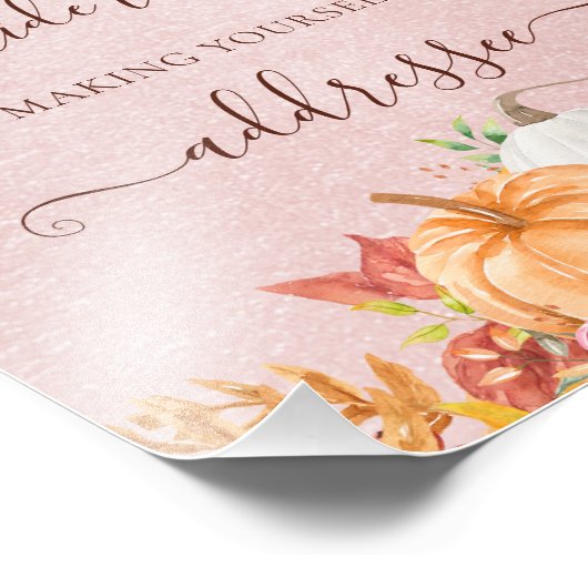 Herfst Help de Drukke bruid Adres en Envelop Foto Afdruk (Hoek)