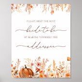 Herfst Help de Drukke bruid Adres en Envelop Poster (Voorkant)