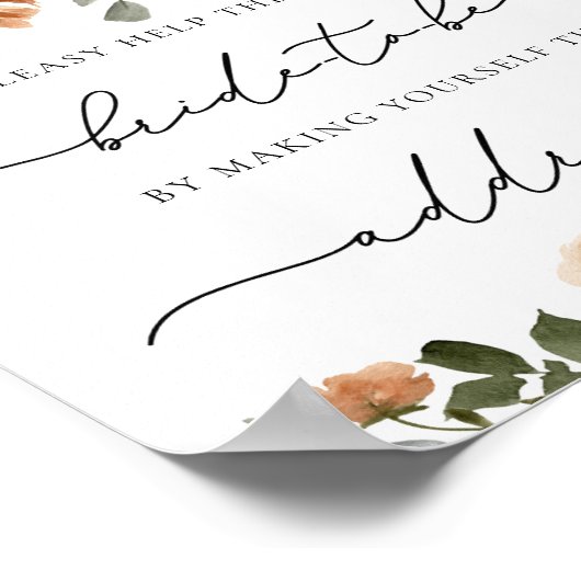 Herfst Help de Drukke bruid Adres en Envelop Poster (Hoek)