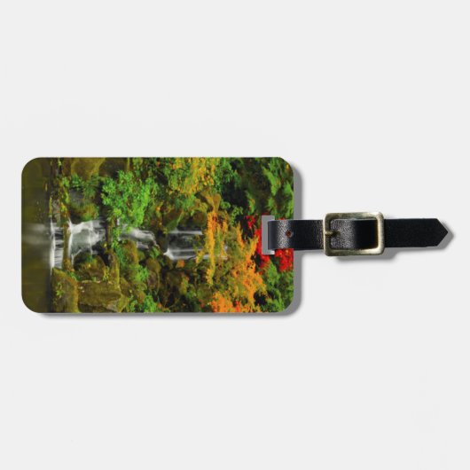 Herfst, Hemelse Watervallen Bagagelabel (Voorkant horizontaal)