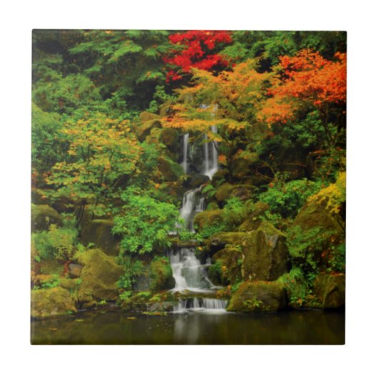 Herfst, Hemelse Watervallen Tegeltje (Voorkant)