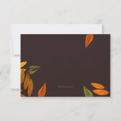 Herfst Herdenking Sympathie Hartelijk dank Bedankkaart (Achterkant)