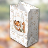 Herfst herfst 1e verjaardag Cute Fox Medium Cadeauzakje