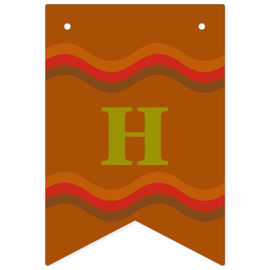 Herfst/herfst aangepaste decoratieve bundelbanner vlaggetjes (Derde vlag)