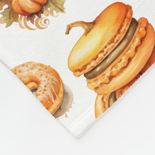 Herfst Herfst Aangepaste Monogram Naam Fleece Deke (Hoek)