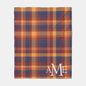 Herfst Herfst Aarde Tonen Plaid Patroon Fleece Deken (Voorkant)