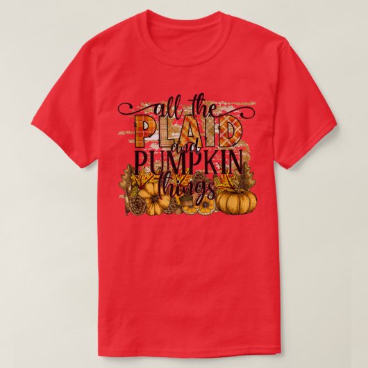 Herfst herfst alle spelbrekers en pompoen bedankt t-shirt (Design voorkant)