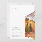 Herfst herfst alles in één RSVP QR code bruiloft Kaart (Voorkant)