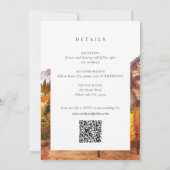 Herfst herfst alles in één RSVP QR code bruiloft Kaart (Achterkant)