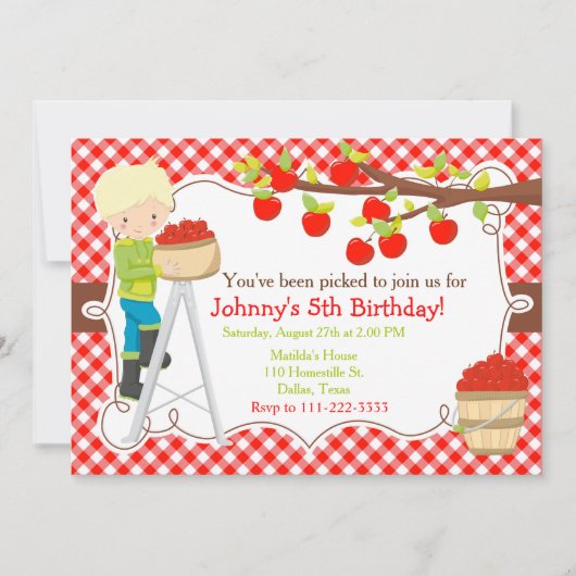 Herfst herfst Apple blade Birthday Kaart (Voorkant)