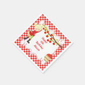 Herfst herfst Apple die de Birthday-partij heeft a Servet (Hoek)