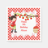 Herfst herfst Apple die de zwarte haarvlek op zate Servet (Voorkant)