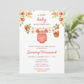 Herfst Herfst Apple Kleding Line Baby shower Kaart (Staand voorkant)