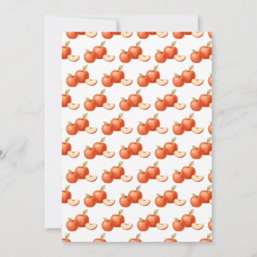 Herfst Herfst Apple Kleding Line Boy Baby shower Kaart (Achterkant)