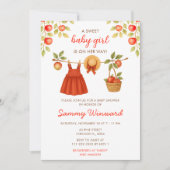 Herfst Herfst Apple Kleding Line Meisje Baby showe Kaart (Voorkant)