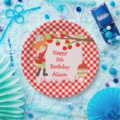 Herfst herfst Apple Pick Red Hair Birthday Papieren Bordje (Feest)