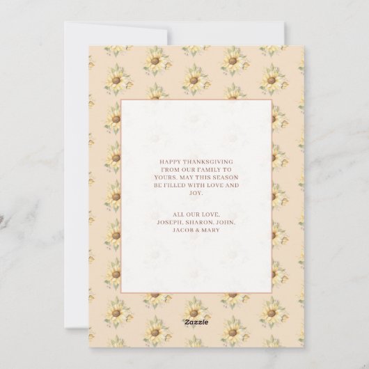 Herfst Herfst Arch Bright Nieuwe Dankbare Thanksgi Feestdagenkaart (Achterkant)