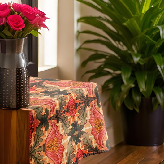 Herfst Herfst Art Nouveau Bloemen Sinaasappel Groe Tafelkleed